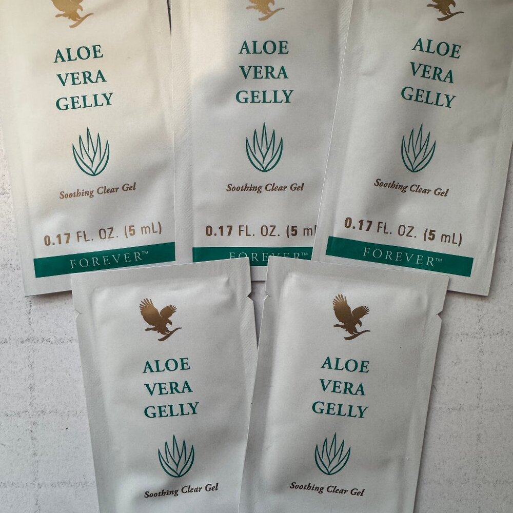 5X FOREVER LIVING Aloe Vera Gelly Samples 5 ML EACH